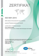 ISO 9001:2008 Zertifikat